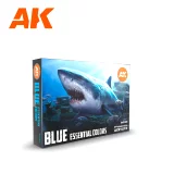 Barvící sada AK - Blue essential colors 3gen set dupl