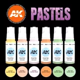Barvící sada AK - Pastels colors set