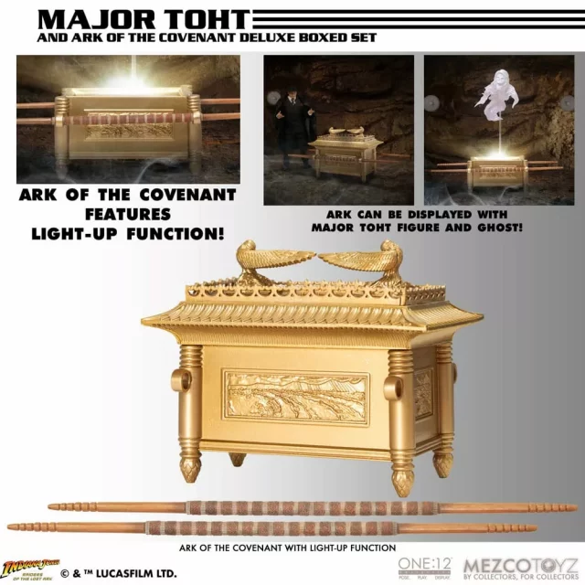 Figurka Indiana Jones - Major Toht and Ark of the Covenant Deluxe Set (Mezco)