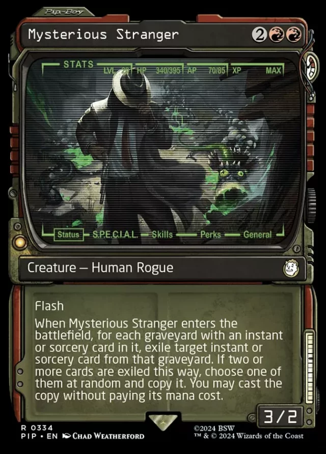 Herní podložka Ultra PRO - MTG x Fallout (Mysterious Stranger)