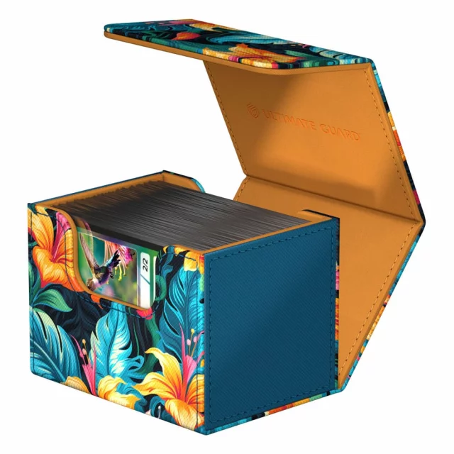 Krabička na karty Ultimate Guard - Floral Places Sidewinder 100+ Tulum Blue