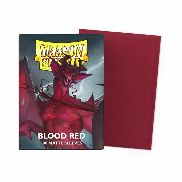 Ochranné obaly na karty Dragon Shield - Standard Sleeves Matte Blood Red (100 ks)
