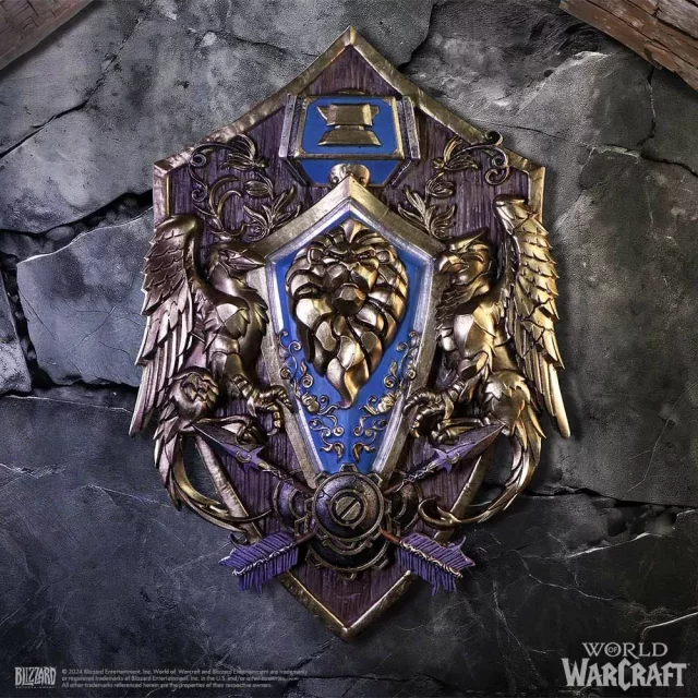 Replika World of Warcraft - Plaketa na zeď Alliance (Nemesis Now)