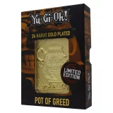Sběratelská plaketka Yu-Gi-Oh! - Pot of Greed (pozlacená)