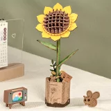 Stavebnice - Sunflower (dřevěná)