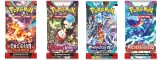 Výhodný set Pokémon - dětský batoh + 4x booster (Scarlet & Violet, Paldea Evolved, Obsidian Flames, Paradox Rift)