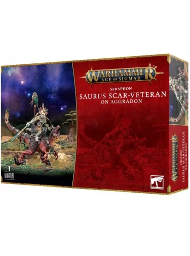 W-AOS: Seraphon - Saurus Scar-Veteran on Aggradon (1 figurka)
