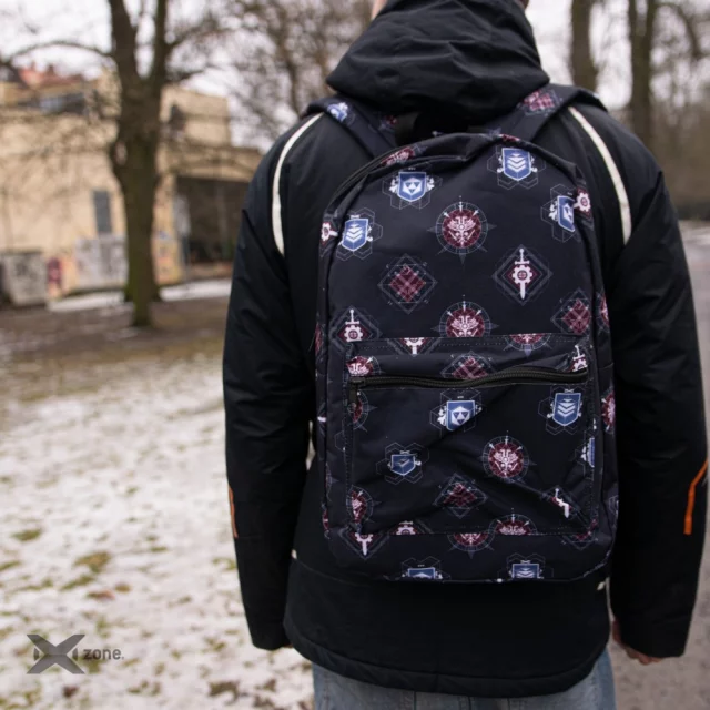Destiny - All Over Printed Logo's Backpack - Black