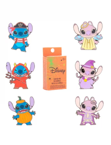 Odznak Disney: Stitch & Angel Halloween - náhodný výběr (Funko Loungefly Pins)