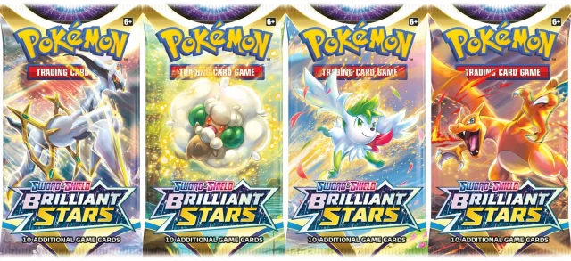 Karetní hra Pokémon TCG: Sword and Shield Brilliant Stars - booster (10 karet)