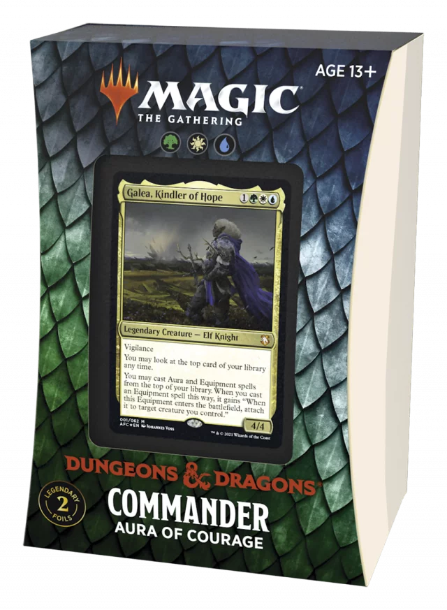Karetní hra Magic: The Gathering Dungeons and Dragons: Adventures in the Forgotten Realms - Aura of Courage (Commander Deck)