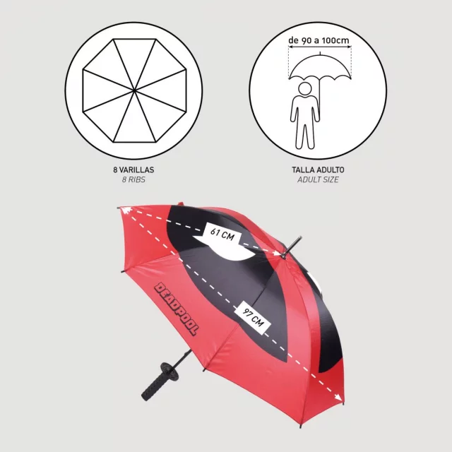 Deštník Deadpool - Katana