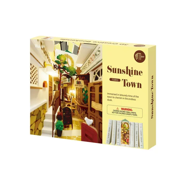 Stavebnice - zarážka na knihy Sunshine Town (dřevěná)