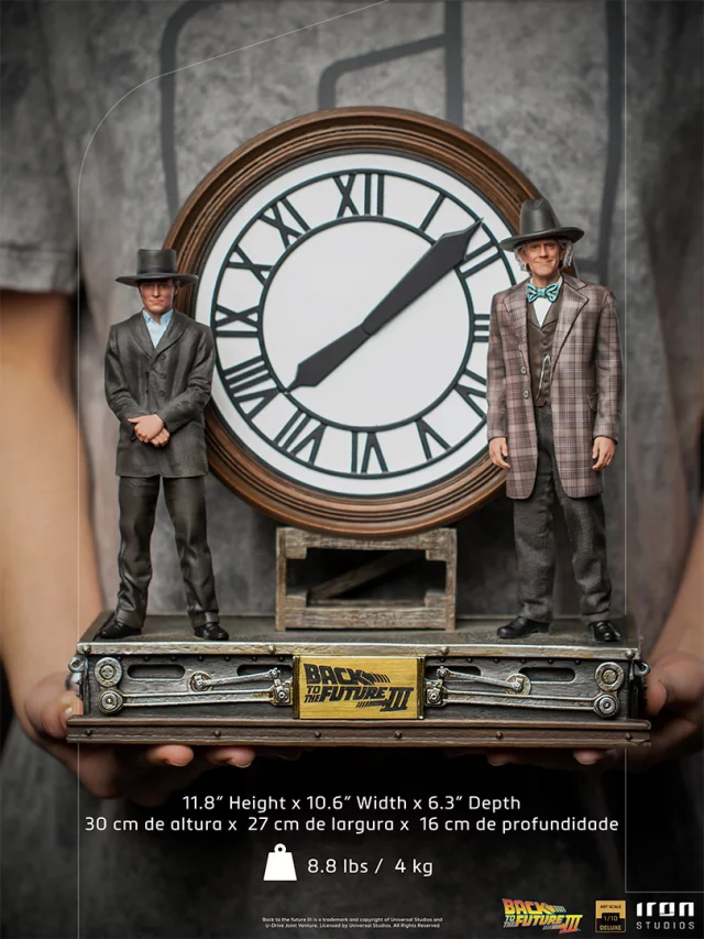 Soška Back to the Future III - Marty and Doc at the Clock Deluxe Art Scale 1/10 (Iron Studios)