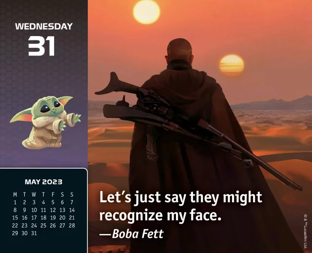 Kalendář Star Wars: The Mandalorian 2023 (stolní kalendář)