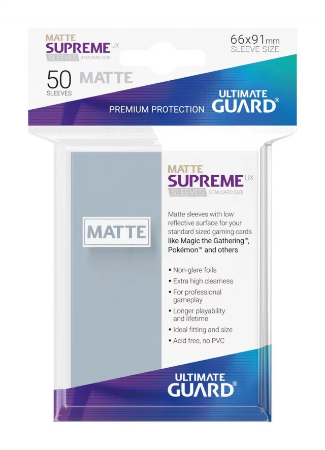 Ochranné obaly na karty Ultimate Guard - Supreme UX Sleeves Standard Matte Transparent (50 ks)