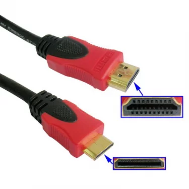 Kabel Mini HDMI na HDMI - 1,5m - pozlacené konektory (PC)