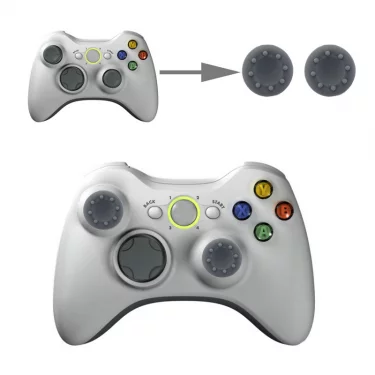 Návleky na páčky pro PS4,X360,XBOX1 (šedé) (2 kusy) (PS3)