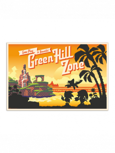 Plakát Sonic The Hedgehog - Come Play At Beautiful Green Hill Zone