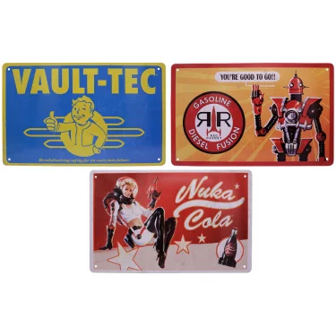 Plechové cedule Fallout - Tin Sign (3 ks)