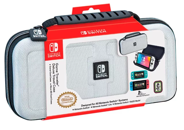 Luxusní cestovní pouzdro pro Nintendo Switch bíločerné (Switch & Lite & OLED Model)
