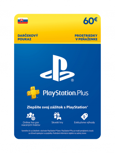 PlayStation Plus Essential - Kredit 60 € (12M členství) pro SK účty (PS5)