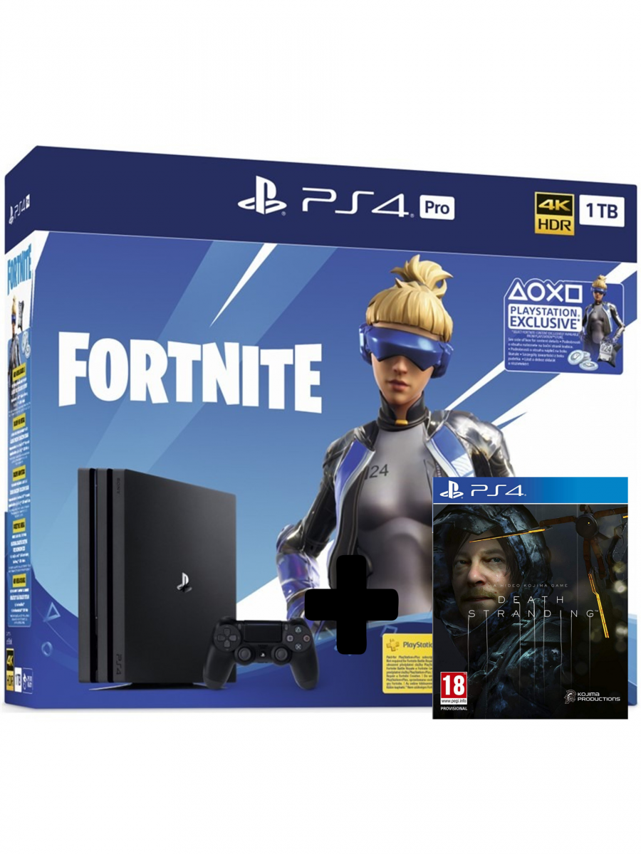 Konzole PlayStation 4 Pro 1TB + balíček Fortnite 2000 V Bucks + Death