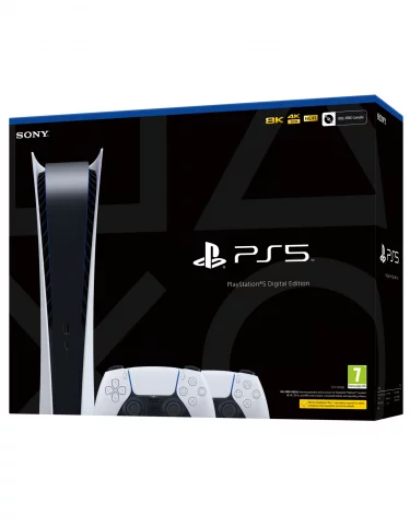 Konzole PlayStation 5 825 GB - Bílá (Digital Edition) + 2x DualSense bílý