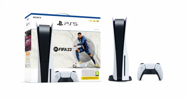 Konzole PlayStation 5 825 GB - Bílá + FIFA 23 + hra navíc