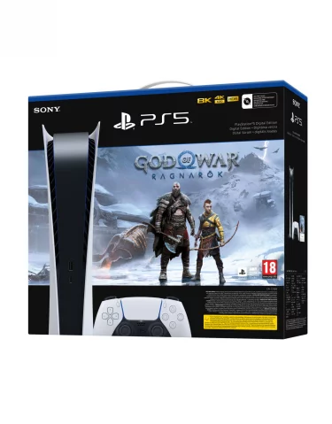 Konzole PlayStation 5 825 GB - Bílá (Digital Edition) + God of War Ragnarok