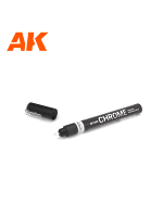 Barvicí fix AK - Chrome metallic liquid marker (stříbrná)