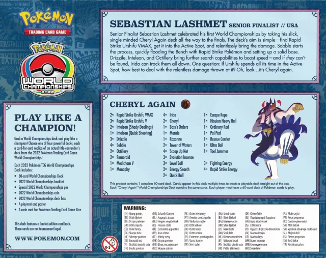Karetní hra Pokémon TCG - Cheryl Again World Championships Deck (Sebastian Lashmet)