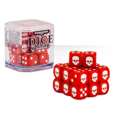 Kostky Warhammer Dice Cube (20 ks), šestistěnné - červené