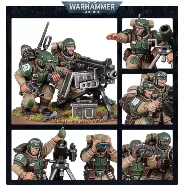 W40k: Astra Militarum - Heavy Weapons Squad (2023) (3 figurky)