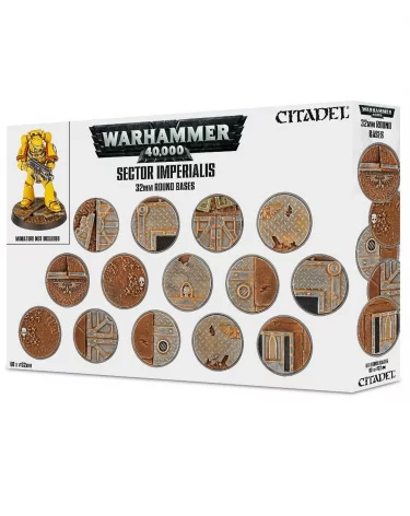 W40K: Sector Imperialis - Kulaté podstavce 32 mm (60 ks)