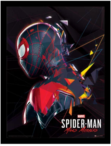 Zarámovaný plakát Spider-Man - Miles Morales System Shock